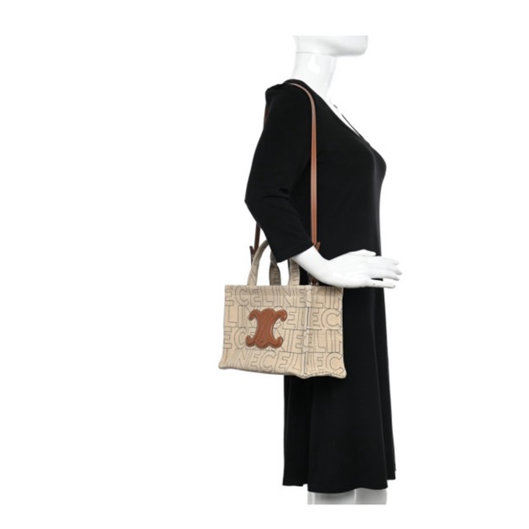 ~SOLD~Like Newđź’—Celine Small Cabas Thais Textile with Triomphe Logo-seasonal - Picture 12 of 12